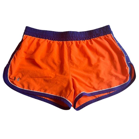 Under Armour Orange / Blue Athletic Short Size Medium - Picture 1 of 7